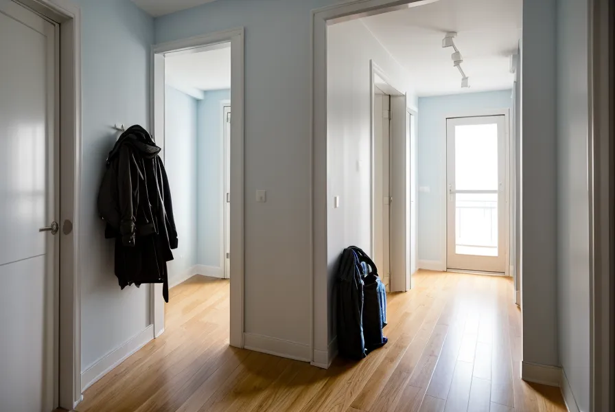 Enger Hausflur in einem Kölner Altbau als typischer Schauplatz für Territorialverhalten beim Hund