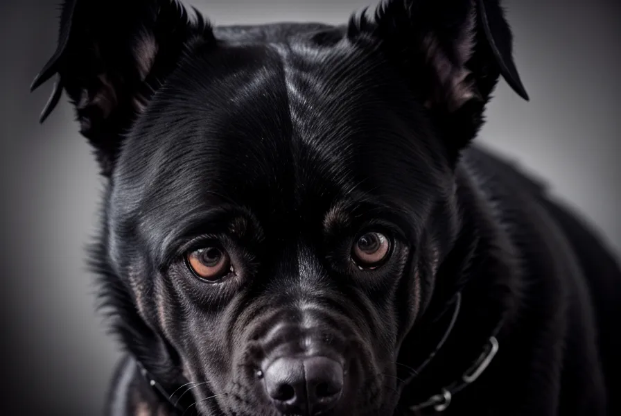 Körpersprache beim Hund lesen: ein angespannter, fixierter Blick als frühes Warnsignal vor einer möglichen Reaktion