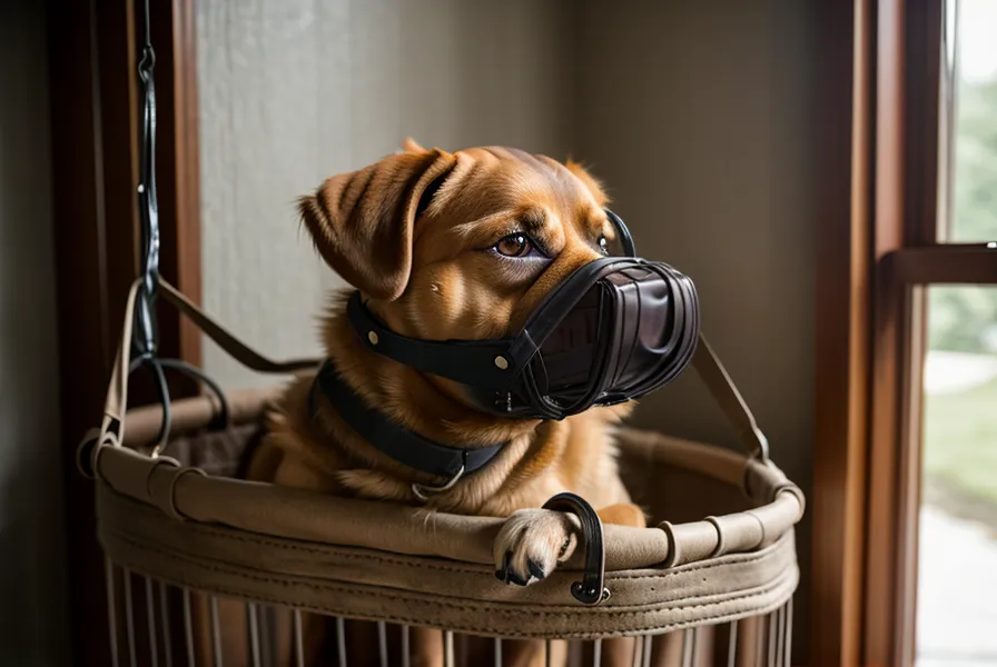Maulkorb hängt an der Garderobe im Flur – fester Bestandteil des Maulkorballtags bei einem auffälligen Hund