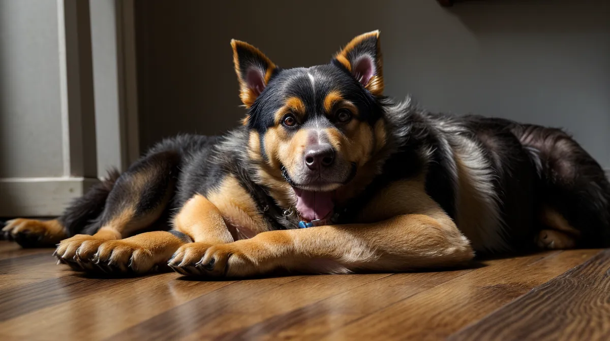 Wesenstest für Hunde bestehen – Beißer-Hund mit Maulkorb wartet vor der Begutachtung durchs Ordnungsamt